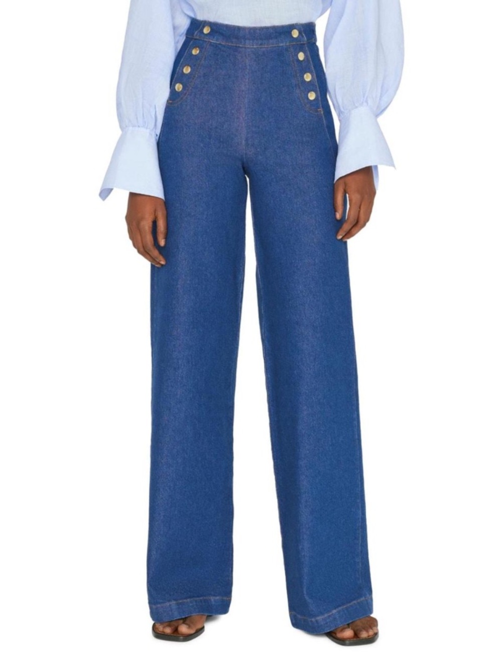 NWT Frame Sailor Snap Wide Leg Jeans - size 33